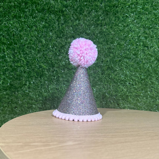 Pink & Rainbow Gold Party Hat