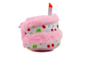 PINK BIRTHDAY CAKE SQUEAKY TOY