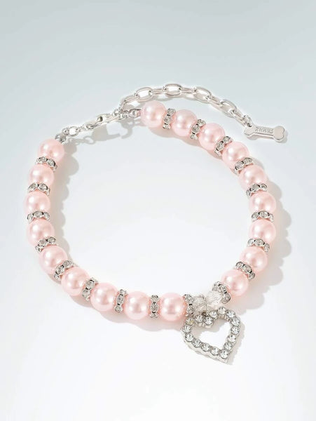 FAUX PEARL PET NECKLACE