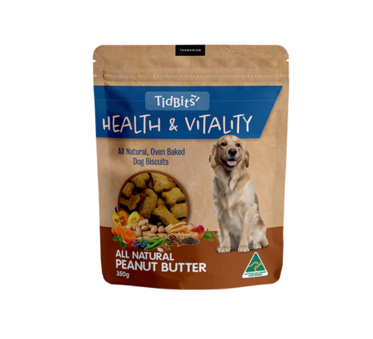HEALTH & VITALITY PEANUT BUTTER DOG BISCUITS (350G)
