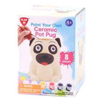 Paint Your Own Pug Ceramic Pot