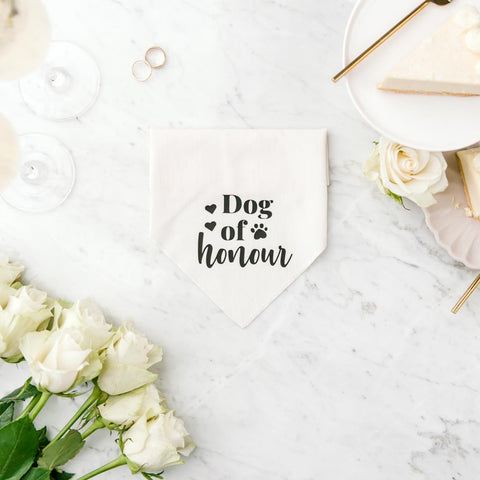 DOG OF HONOUR CREAM BANDANA