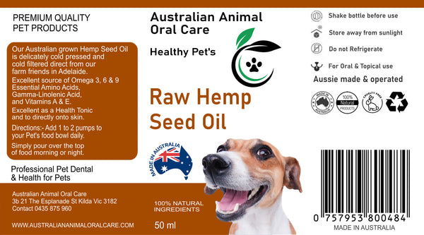 RAW HEMP SEED OIL