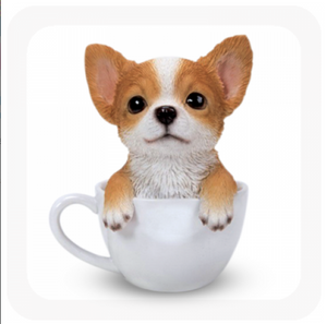 CHIHUAHUA IN A TEACUP MONEY BOX