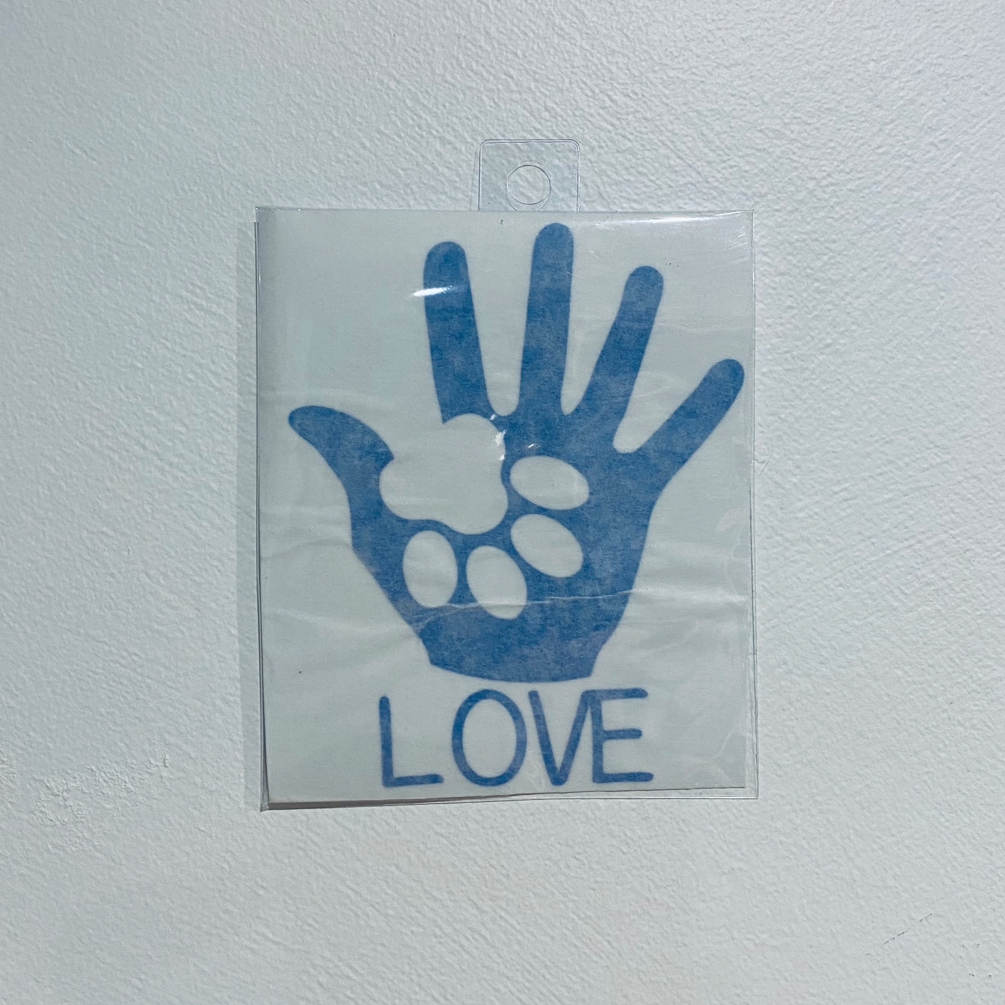 Blue Hand Print Bumper Sticker