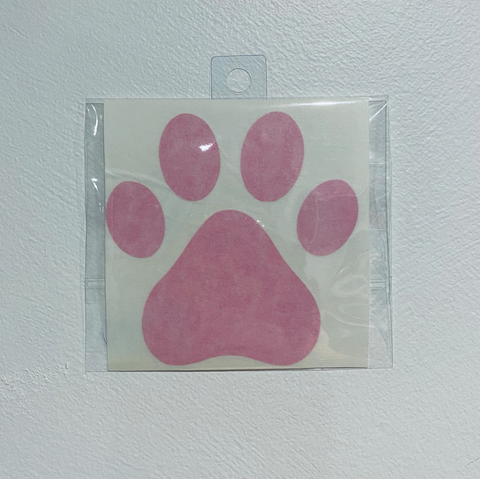 Pink Paw Print Bumper Sticker