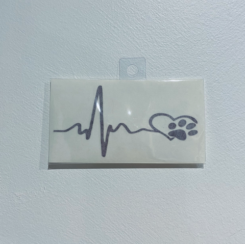 Brown Heartbeat Bumper Sticker