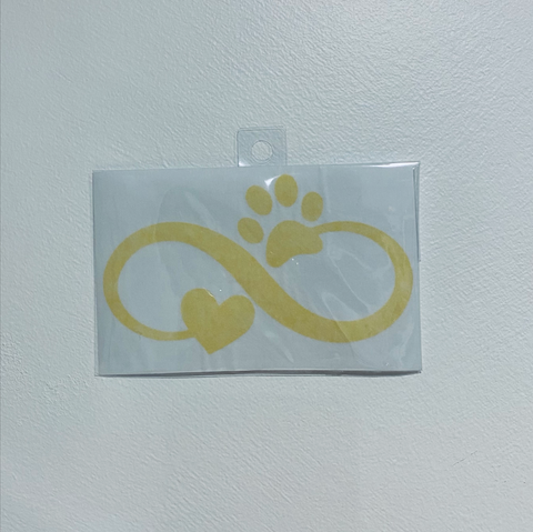 Yellow Infinity Bumper Sticker
