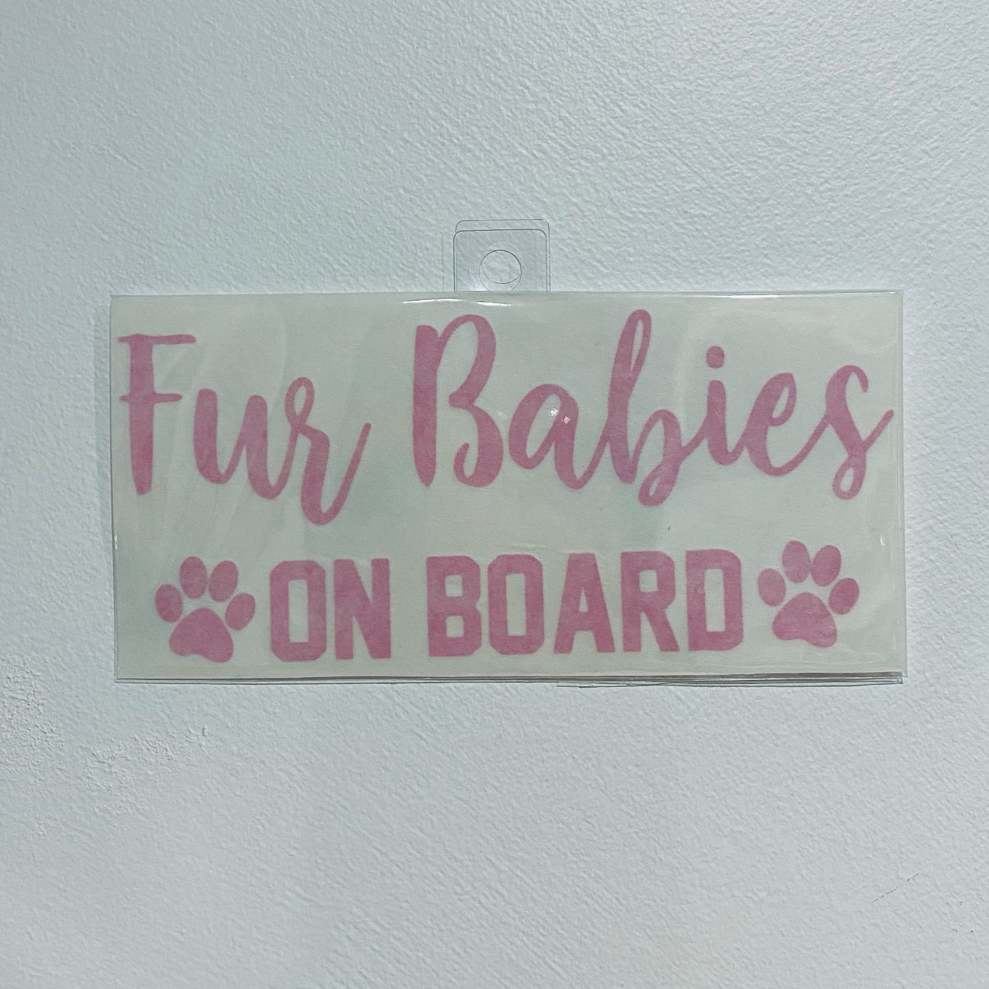 Pink Fur Babies On Board Bumper Sticker