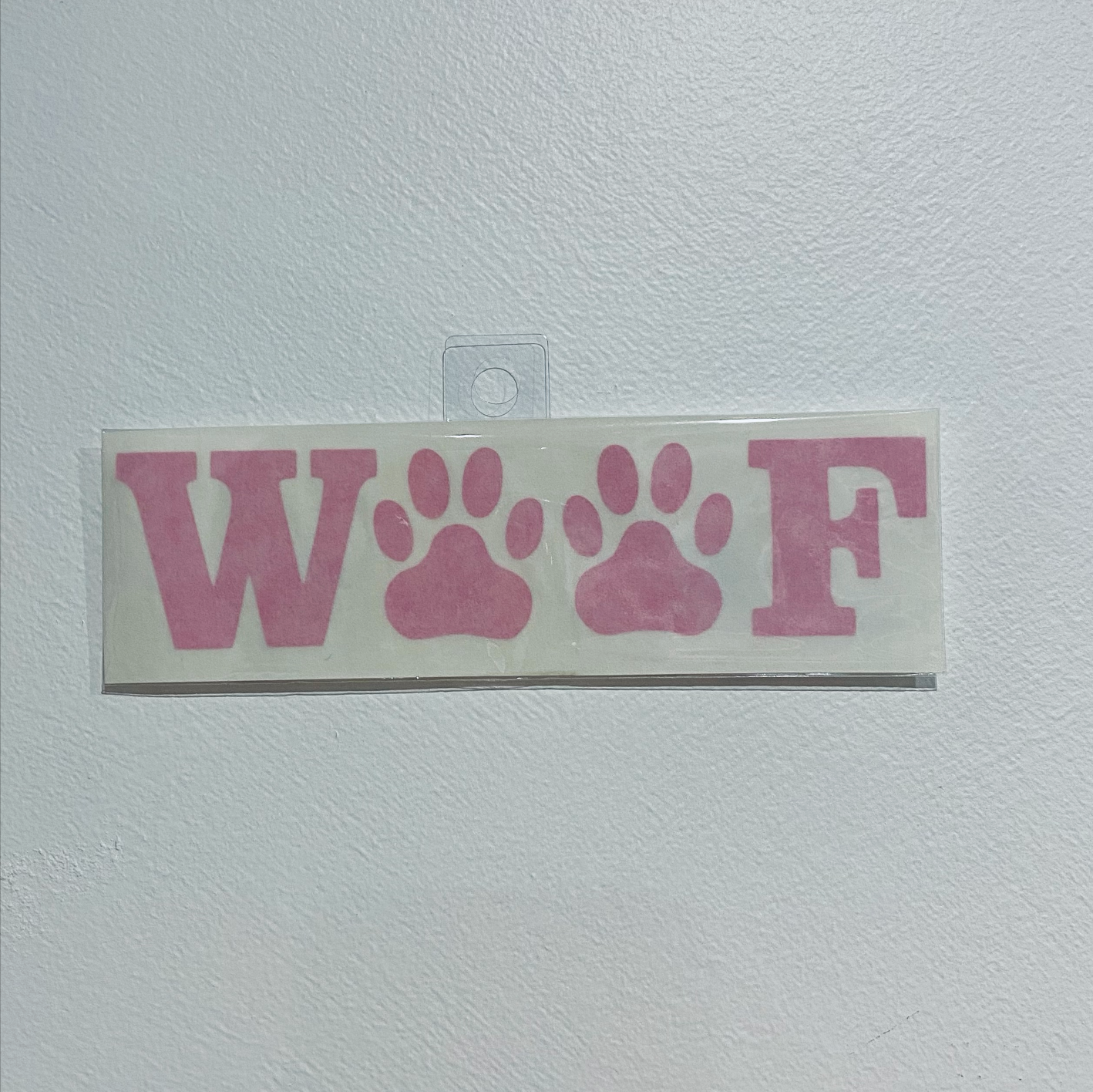 Pink Woof Bumper Sticker