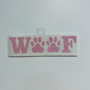 Pink Woof Bumper Sticker
