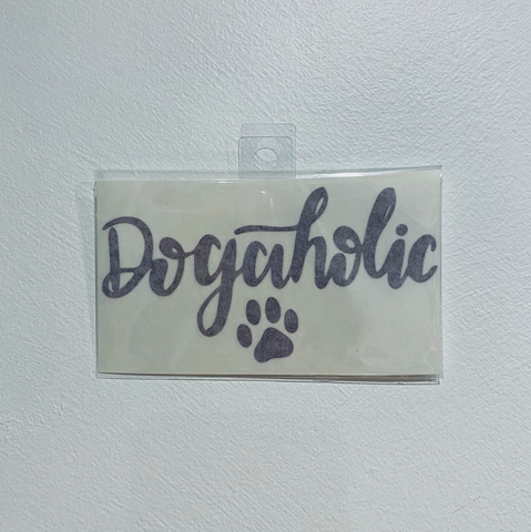 Brown Dogaholic Bumper Sticker
