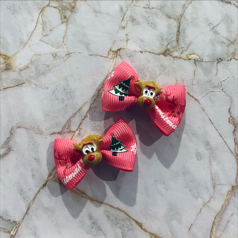 Reindeer Hair Bows (Assorted Colours)