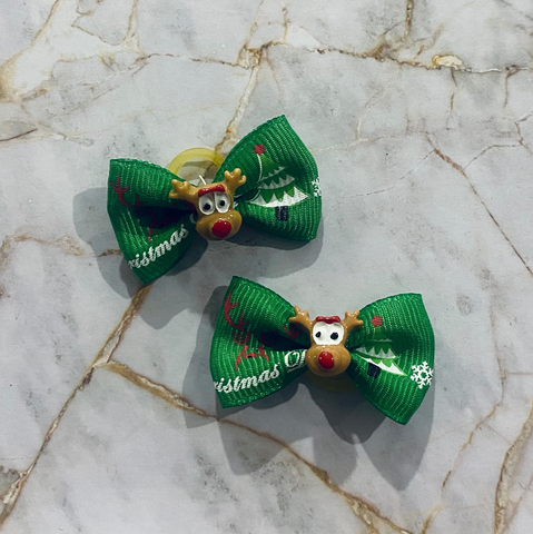 Reindeer Hair Bows (Assorted Colours)