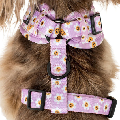 LILAC SMILEY FLOWERS: ADJUSTABLE HARNESS