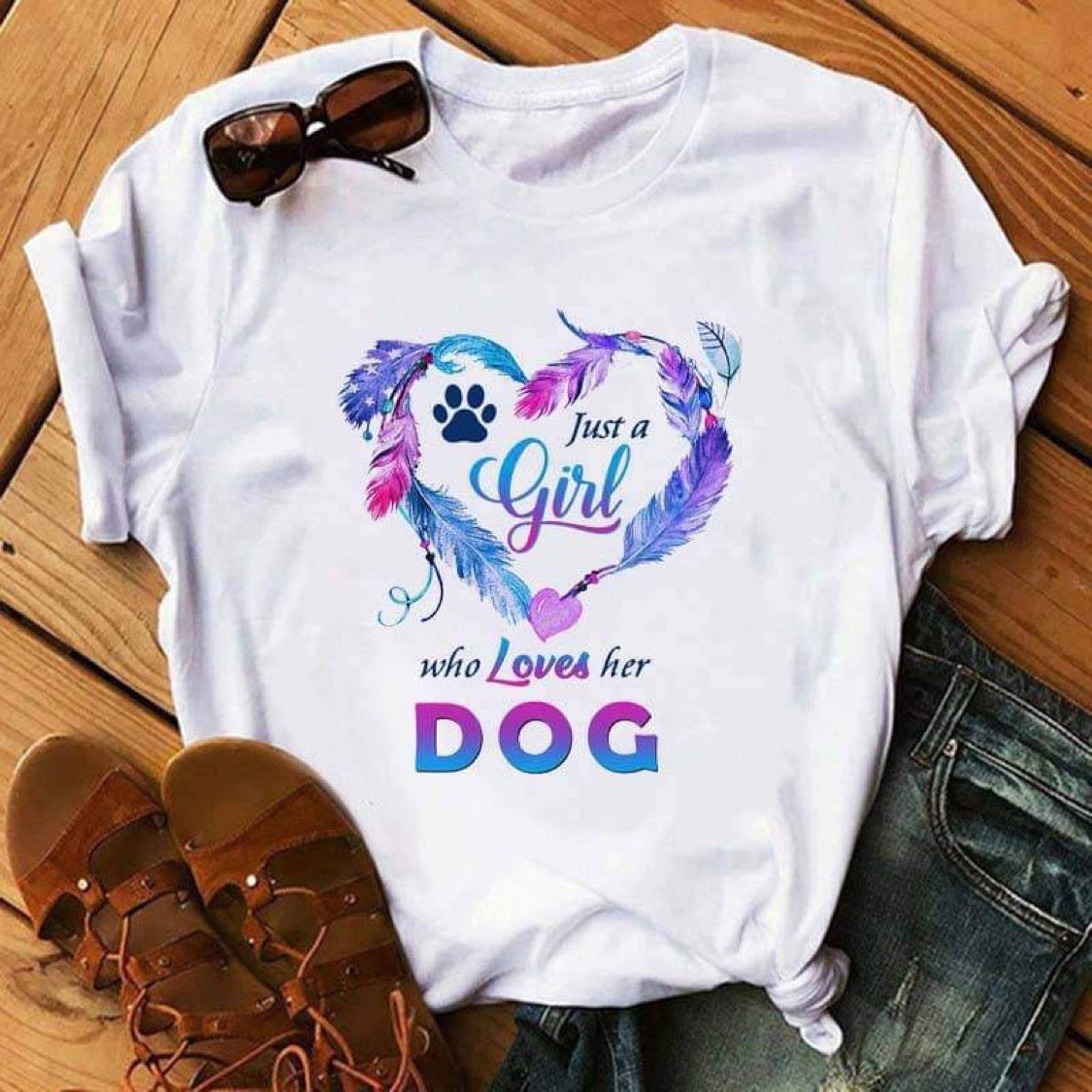 "Just A Girl Who Loves Her Dog" T-Shirt