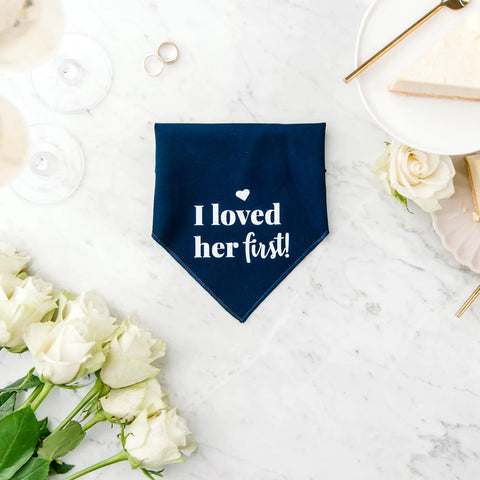 I LOVED HER FIRST! NAVY BANDANA