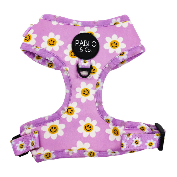LILAC SMILEY FLOWERS: ADJUSTABLE HARNESS
