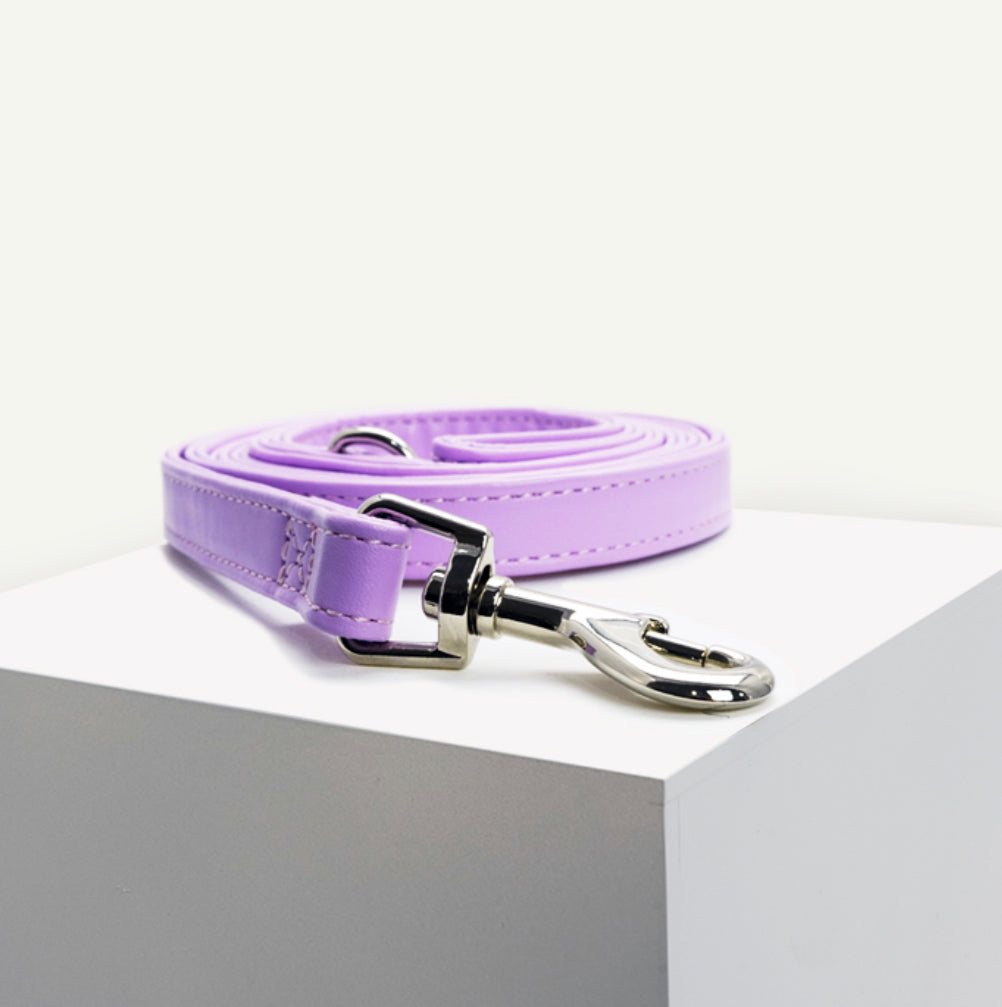 Lilac Vegan Leather Dog Lead